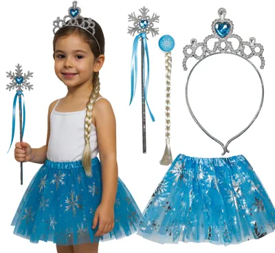 Imagen del producto de Conjunto de princesa: tiara, diadema, tutú, varita mágica. Ideal para disfraces de carnaval
