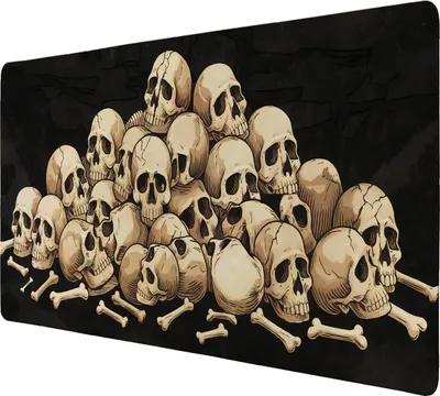 Produktbild von Totenkopf-Haufen Schreibtischunterlage 89x40cm XXL Mauspad - Gruseliges Design