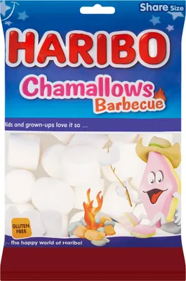 Obrázok produktu pre Haribo Chamallows Barbecue vanilkové marshmallows, 175 g