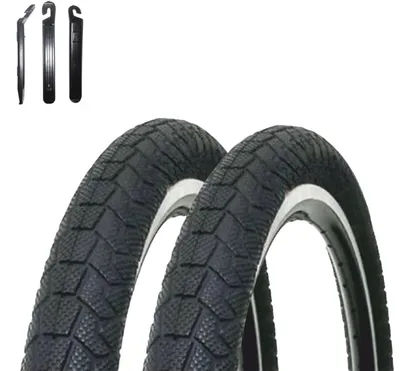 Immagine prodotto di 2 pneumatici per bicicletta Kenda modello K-907, misura 20 x 2,25 (58-406), colore nero, inclusi levagomme
