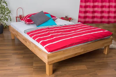 Produktbild von Kernbuche-Bett massiv | 140 x 200 cm | Kernbuche | Geölt