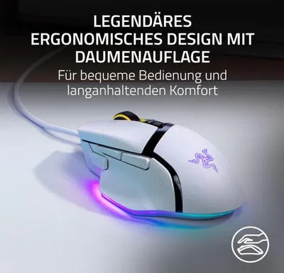 Produktbild von Razer Basilisk V3 - Kabelgebundene anpassbare Gaming Maus Weiss