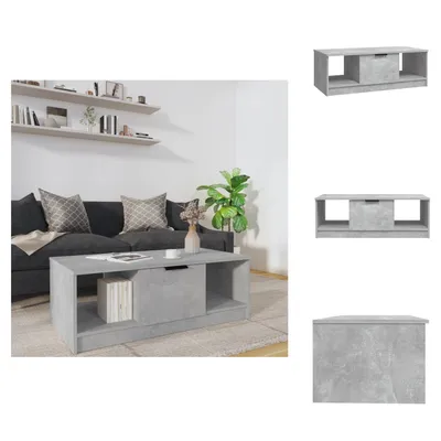 Productafbeelding van vidaXL Salontafel, betonkleur, 102x50x36 cm, houtvezel - Salontafels