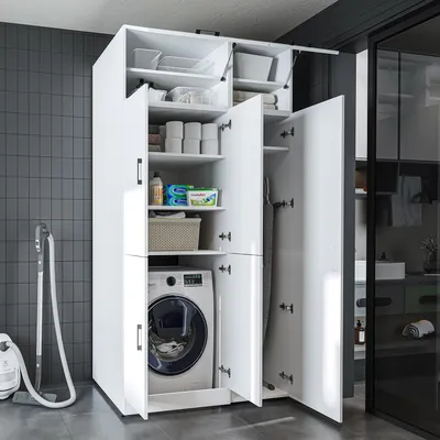 Immagine prodotto di Roomart DORA-II Mobile da appoggio per lavatrice, larghezza 115 cm, bianco