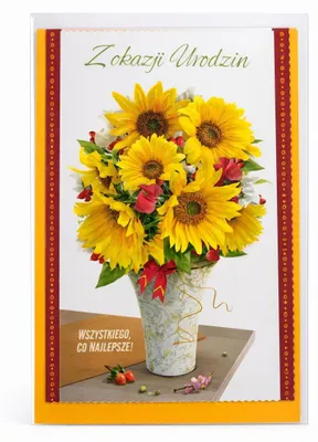 Zdjęcie produktu dla Kartka Urodzinowa Dla Kobiety B6 Z Kopertą Życzenia