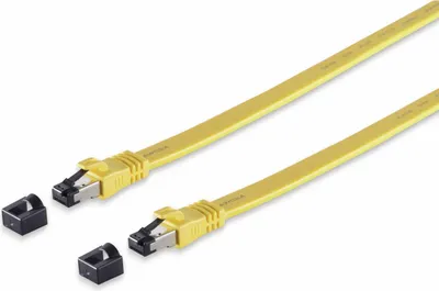 Image de S/CONN maximum connectivity Câble patch réseau CAT 8.1 U/FTP (PIMF) plat sans halogène (LSZH) jaune 2,0m (08-42032)