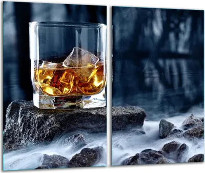 Obrázok produktu pre Kryt varnej dosky 2 kusy 30x52 Sklenený keramický kryt varnej dosky Whiskey