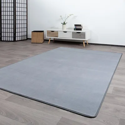 Produktbild von Steffensmeier Kurzflor Teppich Palena | Wohnzimmerteppich | Modern | Strapazierfähig | Grau, Größe: 170x240 cm