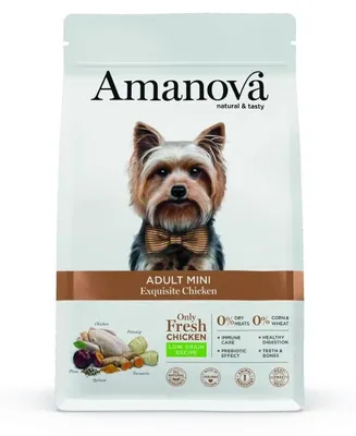 Produktbild von Amanova Hundefutter für kleine Hunderassen mit Huhn