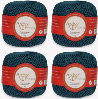 Produktbild von 4 Stück Anchor Freccia 6 – mercerisierte Baumwollgarn für Häkelarbeiten (Farbe 00671)
