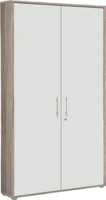 Produktbild von Aktenschrank TABOR breit / hoch in Eiche Sonoma / weiß matt, Büroschrank, abschließbar, (BxHxT) 84,4x185,6x33 cm