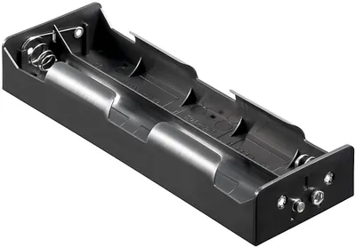 Produktbild von Goobay 11979 6x D (Mono) Batteriehalter, Schwarz - Druckknopf