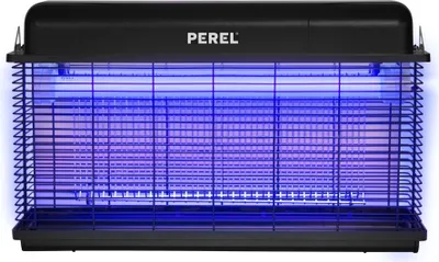 Produktbild von Perel Elektrischer LED UV Insektenvernichter, 3000V Hochspannungsgitter, IPX4 spritzwassergeschützt,