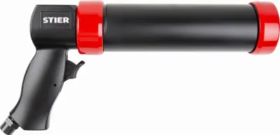 Produktbild von STIER Druckluft-Kartuschenpistole SKP-350, Arbeitsdruck: 2-4 bar, optimierte Flussautomatik, effiziente und stufenlose Mengenregulierung, Kartuschenpresse