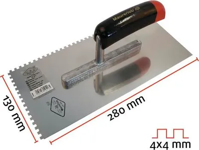Produktbild von Glättekelle Maurerlob 28 cm 4x4 gezahnt