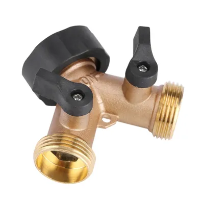 Produktbild von Schlauchverbinder, Gartenschlauch-Adapter, Y-Schlauchverbinder, Gartenwasserhahn-Adapter, 2-Wege-Wasserhahn-Adapter