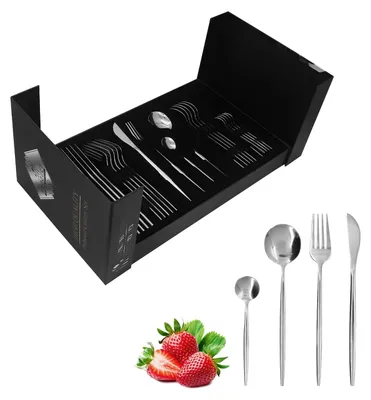 Besteckset 24-teilig, Edelstahl, spülmaschinengeeignet