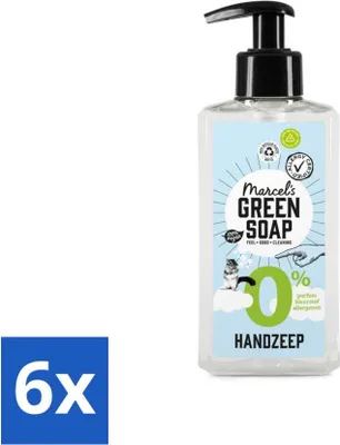 Produktbild von Marcel's Green Soap - Handseife 0% - Sanfte Pflege - 250 ml - Vorteilspack - 6 Stücke
