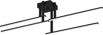 Produktbild von EGLO Ipolitto, 4 Glühbirne(n), LED, 3000 K, 3600 lm, IP20, Schwarz, Weiß