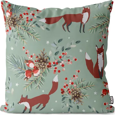 Produktbild von VOID Fuchs Wald mint Kissenbezug Kissenhülle Sofakissen Kissen Deko Outdoor-Kissen Dekokissen