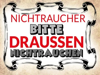 Produktbild von vianmo Holzschild 30x40 cm Nichtraucher bitte draußen