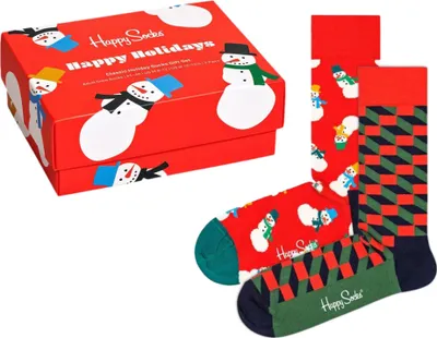 Produktbild von Happy Socks Snowman Socks Gift Set (2-pack), uni sokken, sneeuwpoppen