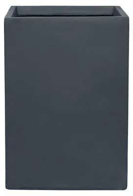 Produktbild von Provencelia Keramik Pflanzkübel Kubix Dunkelgrau, 33 x 33 x 47 cm, frostbeständig, handgefertigt, glasiert, Outdoor, Garten, Terrasse, winterfest