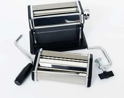 Produktbild von Manuelle Nudelmaschine 2-in-1 aus Edelstahl, 15 cm Teigbreite, 2/6 mm Schnittbreite