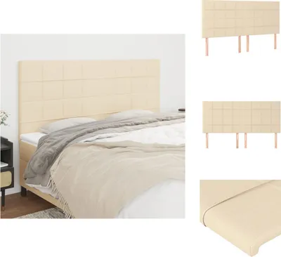 Immagine prodotto di vidaXL Testiere 4 pezzi Tessuto crema 90x5x78/88 cm - Testate e piedi