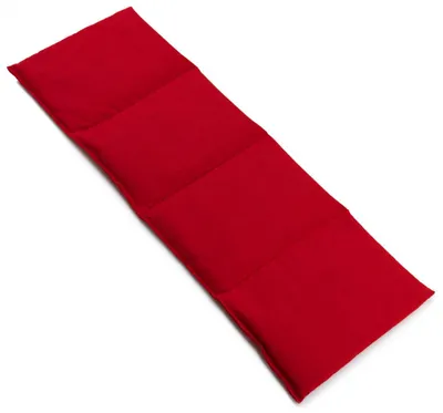 Produktbild von 4-Kammer Rapssamenkissen 20x60cm groß - Wärmekissen & Kältekissen - 60x20cm Körner-Kissen Raps, kirschrot