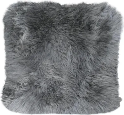 Zdjęcie produktu dla Heitmann Felle Lammfell-Kissen mit Reißverschluss Fellmaß ca. 45x45 cm, Farbe: Grau 403GR