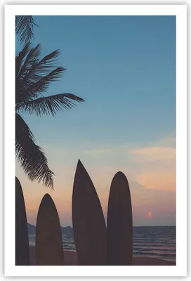 Produktbild von Poster - Poster ohne Rahmen - Strand Meer Palme - 61x91,5 cm - Wand Bild - Wanddeko - Wandbilder - Kunstposter - Wandposter - Bilder - Kunstdruck - Wanddekoration - Wandbild - P2XPA61x91-4080