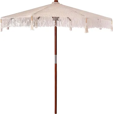 Image de Parasol Macramé Crème 252.5 x 252.5 x 260 cm