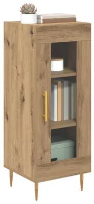 Image de vidaXL Sideboard Chêne Artisan 34 x 34,5 x 90 cm Matériau dérivé du bois