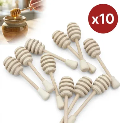 Zdjęcie produktu dla Łyżka do miodu drewniana 10 cm ZESTAW 10 sztuk