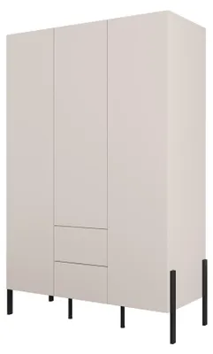 Productafbeelding van Furniture24 Garderobekast Jukon 24Ksnd19, kast 135 x 210 x 60 cm, kashmir, draaideuren