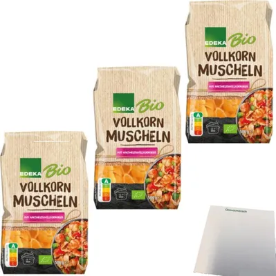 Produktbild von Edeka Muscheln Vollkorn 3er Pack (3x500g Packung) + usy Block