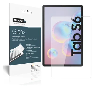 Produktbild von 2x Schutzfolie für Samsung Galaxy Tab S6 - Anti-Shock 9H Folie dipos Glass Kunststoffglas