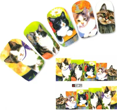Produktbild von Tattoo Nail Art Katze Aufkleber Nagel Sticker