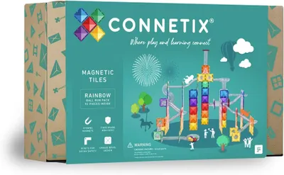 Obrázek produktu pro Connetix Magnetická kuličkodráha rainbow - 92 dílů