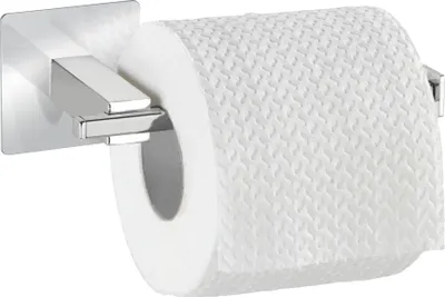 Produktbild von WENKO Toiletten Papier Rollen Halter QUADRO Bad Gäste WC Edelstahl ohne bohren