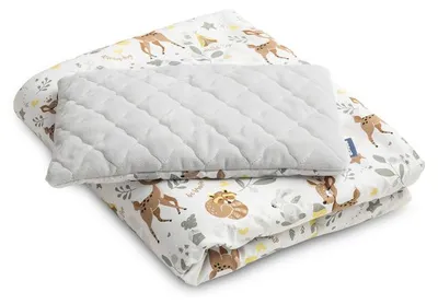 Produktbild von SENSILLO Kinder Bettwäsche Set Baby Decke Kissen Plüsch Ein Abenteuer im Wald