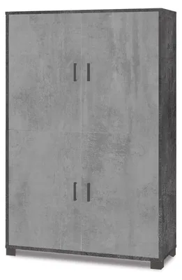 Immagine prodotto di Mobile Multiuso 4 Ante 107x162x41 cm Ossido Nero/Cemento