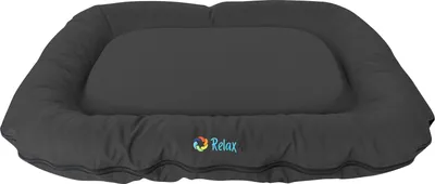 Produktbild von RelaxXL orthopädisches Outdoor-Hundekissen LUNA, Waschbar, Schwarz, Größe M: 90x70cm (Liegefläche: 45x35cm)