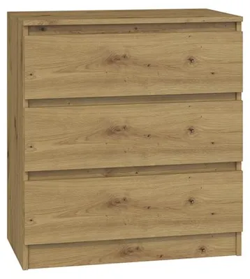 Produktbild von Topeshop M3 ARTISAN, Eiche, 3 Schublade(n), Partikelbord, Einfarbig, Modern, Partikelbord