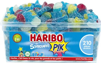 Produktbild von Haribo Les Schtroumpf Pik 1,2 kg - Saure Schlümpfe für großen Naschspaß!