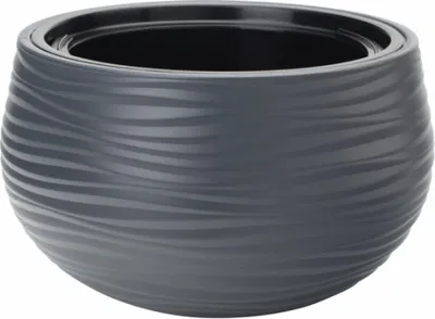 Obrázek produktu pro Obal na květináč SAHARA BALL plastový antracitový d30x20cm