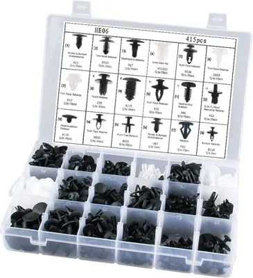 Immagine prodotto di 415 PCS auto Retaininer clip Assortimento pannello auto Trim fissaggi in plastica rivetto clip Set