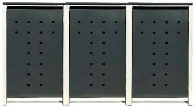 Produktbild von 3 Tailor Mülltonnenboxen Basic für 120 Liter Tonne /Stanzung 7 /Anthrazit / Grau
