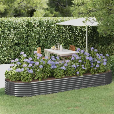 Produktbild von vidaXL Hochbeet Verzinkter Stahl 322x100x36 cm Anthrazit